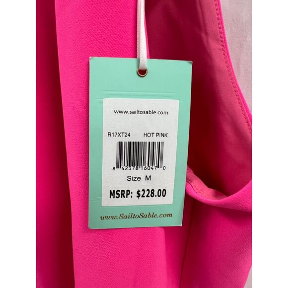 NWT Sail to Sable Hot Pink Button Back Shift Dress size S - Picture 4 of 6